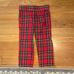 Edgehill Collection - Red Tartan Pants - Toddler Boy - 3T